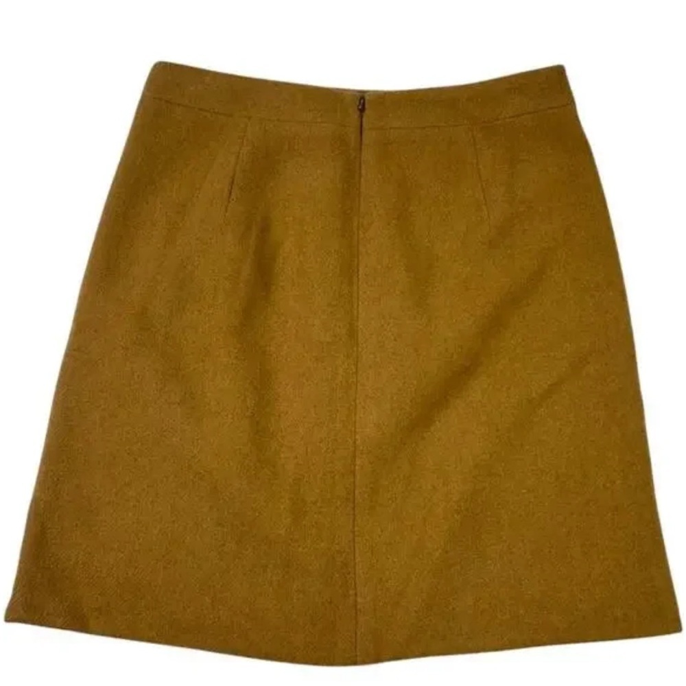J. Crew Mercantile Ruffle Front Wool Mini Skirt - Size 8 - Camel Tan Color - NWT - Picture 3 of 6